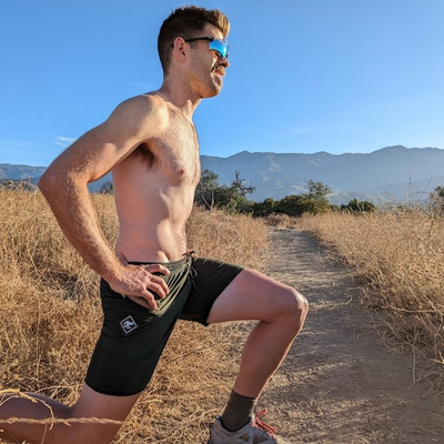 Runyon Men's Olive Green TrailStash Gravel Cycling Running Hiking Short - American Made In USA