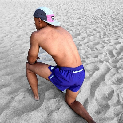 Runyon Mens Purple Running Shorts - Beach Volleyball Swim Short Made In USA