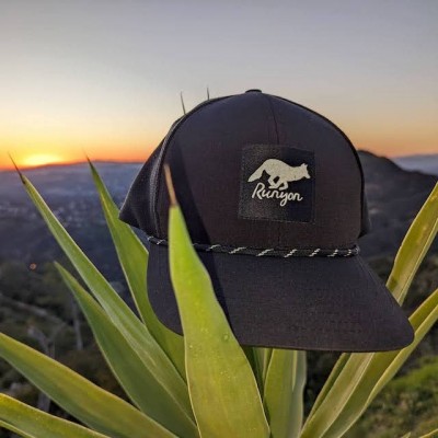 Runyon American Made In USA Performance Trucker Hats Black Reflective Running Workout Hiking Fitness