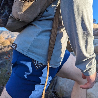 Runyon Mens CozyTech Steel Grey Long Sleeve Performance Camp Shirts - American Made In USA Outdoor Hiking Apparel