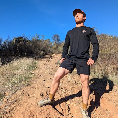 Runyon Men's Black TrailStash Gravel Cycling Running Hiking Short - American Made In USA