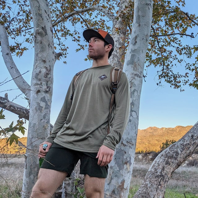 Runyon Men's Olive Green TrailStash Gravel Cycling Running Hiking Short - American Made In USA
