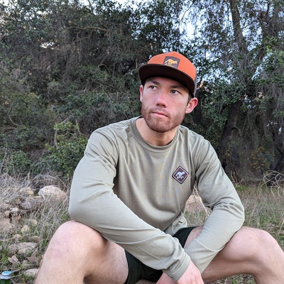 Runyon Men's Sage Green Long Sleeve Cozy Camp Shirt - American Made In USA Hiking, Running, Fitness, Workout, Workwear, Outdoor Apparel