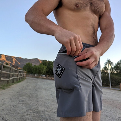 Runyon American Made In USA 5" Steel Grey Running Fitness Workout Shorts