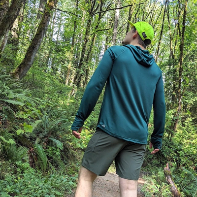 Runyon Mens Olive Green 7" Performance Shorts Trail Running Hiking Workout American Made In USA Performance Sportswear