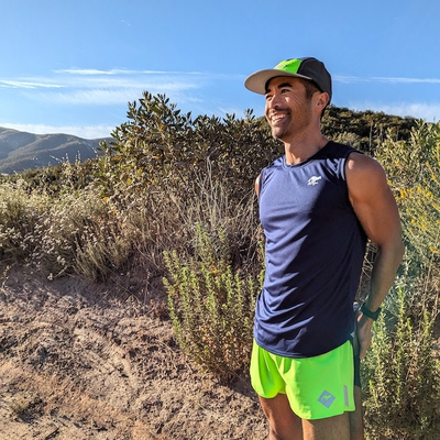 Runyon Mens Unisex Navy Blue Muscle Tee Performance Tank Top Running Workout Shirt American Made In USA