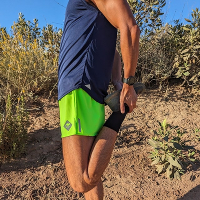 Runyon Mens Unisex Navy Blue Muscle Tee Performance Tank Top Running Workout Shirt American Made In USA