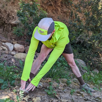 Runyon Neon Safety Yellow Hi-Vis Reflective Camp Hat Trail Running Hiking Cap American Made In USA