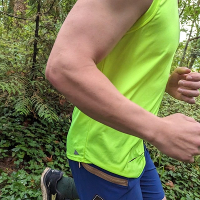 Runyon Mens Unisex Fluorescent Safety Neon Yellow Green Muscle Tee Performance Tank Top Running Workout Shirt American Made In USA