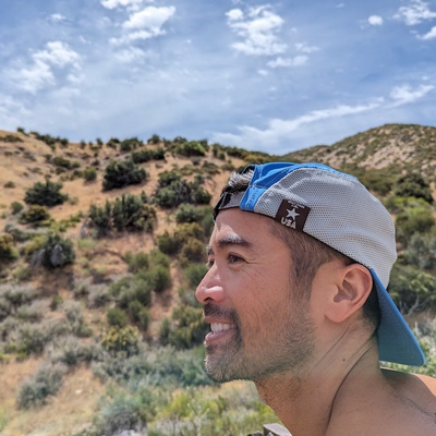 Runyon Sky Blue Topaz American Made In USA Reflective Performance Camp Hat Trail Running, Hiking Hat