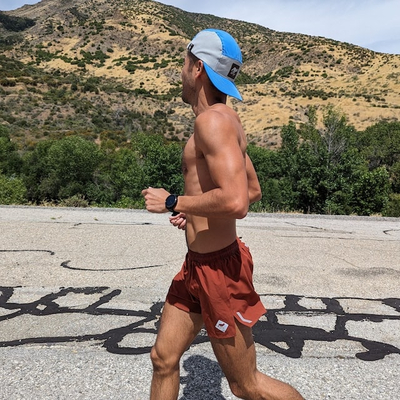 Runyon Sky Blue Topaz American Made In USA Reflective Performance Camp Hat Trail Running, Hiking Hat