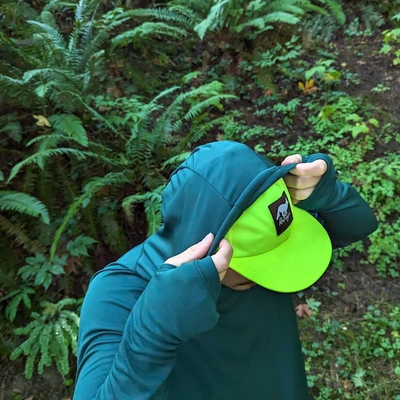 Runyon Neon Yellow Fluorescent American Made In USA Reflective Trail Cap