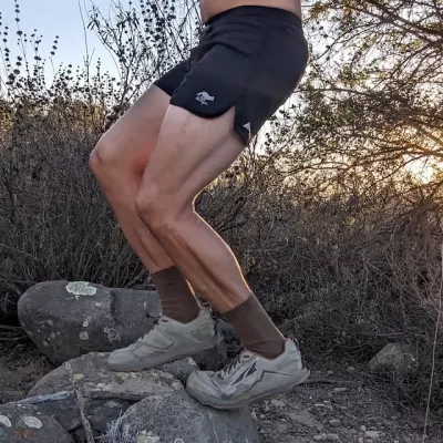 Retro Ranger 4" Black Performance Running Short -- great for running, track, workouts, gym, strength training, yoga, fitness.  American Made In USA.