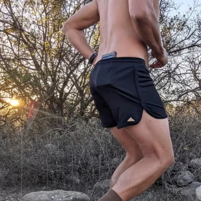Retro Ranger 4" Black Performance Running Short -- great for running, track, workouts, gym, strength training, yoga, fitness.  American Made In USA.