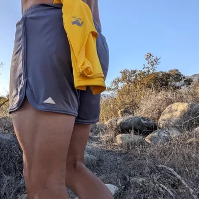 Retro Ranger 4" Steel Grey Performance Running Short -- great for running, track, workouts, gym, strength training, yoga, fitness.  American Made In USA.