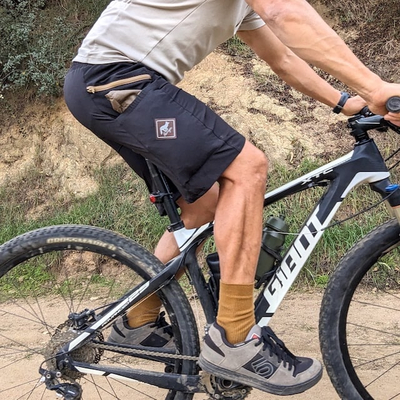 Runyon 9" TrailStash  Black Gravel Short for Cycling, Trail Running, Hiking, Fitness Outdoors American Made In USA
