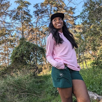 Women's Cool Pink Long Sleeve Hoodie Shirt with Thumbholes Sun Protection American Made IN USA - Running, Hiking, Workout, Outdoors Performance Apparel