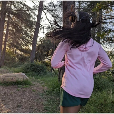 Women's Cool Pink Long Sleeve Hoodie Shirt with Thumbholes Sun Protection American Made IN USA - Running, Hiking, Workout, Outdoors Performance Apparel