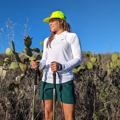 Women's White Long Sleeve Hoodie Shirt with Thumbholes Sun Protection American Made IN USA - Running, Hiking, Workout, Outdoors Performance Apparel
