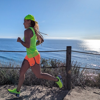 Women's Unisex Neon Hot Orange Fluorescent Running Short American Made In USA - Phone Pocket, Liner - Gym, Track, Running, Workout, Fitness