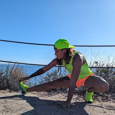 Women's Unisex Neon Hot Orange Fluorescent Running Short American Made In USA - Phone Pocket, Liner - Gym, Track, Running, Workout, Fitness