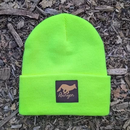Runyon® Neon Yellow Gold Reflective Classic Cuffed Beanie  display picture 1