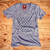 Runyon Canyon Apparel Womens Striped Star Peformance VNeck Made In USA