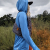 Runyon Unisex Light Baby Blue Sun Hoodie Shirt Long Sleeve Thumbholes Sun Protection Quick Dry American Made In USA