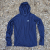 Runyon Unisex Navy Blue Sun Hoodie Shirt Long Sleeve Thumbholes Sun Protection Quick Dry American Made In USA