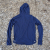 Runyon Unisex Navy Blue Sun Hoodie Shirt Long Sleeve Thumbholes Sun Protection Quick Dry American Made In USA