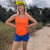 Runyon Women's Neon Orange Racerback Fitness Tank Top - Running, Workout, Gym Singlet - Made In The USA