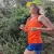 Runyon Women's Neon Orange Racerback Fitness Tank Top - Running, Workout, Gym Singlet - Made In The USA