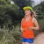 Runyon Women's Neon Orange Racerback Fitness Tank Top - Running, Workout, Gym Singlet - Made In The USA