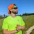 Runyon Fluorescent Safety Neon Orange Reflective Performance Trail Cap American Made In USA Running Hiking Outdoor Fitness Hat