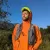 Runyon Men's Orange Pocketed Sun Hoodie Shirt Long Sleeve Thumbholes Sun Protection Quick Dry American Made In USA