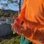 Runyon Men's Orange Pocketed Sun Hoodie Shirt Long Sleeve Thumbholes Sun Protection Quick Dry American Made In USA