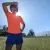 Runyon American Made In USA Mens Running Apparel Neon Safety Fluorescent Orange Fitness Performance Training Shirt