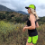 Runyon Women's Fluorescent Safety Neon Yellow Green Running Short - Retro Ranger 4" Inch Workout Short American Made In USA