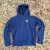 Runyon French Terry Cotton Navy Blue Pullover Hoodie Sweatshirt - Hidden Pockets, Thumbholes & Watch Windows - American Made In USA