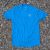 Runyon Mens Cyan Bright Blue Made In USA Running Shirt Performance Moisture Wicking Workout Shirt