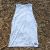 Runyon Electric Blue Logo Hybrid Training Tank for Running, Gym, Workouts American Made In USA White Tank Top Singlet