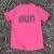 Men's Hot Pink Running Shirt Moisture Wicking American Made In USA