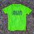 Men's Neon Yellow Fluorescent Running Shirt Moisture Wicking American Made In USA