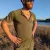 Runyon Men's American Made In USA Classic Cycling Jersey - Olive Green - CozyLite