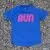 Men's Royal Blue and Hot Pink Running Shirt Moisture Wicking American Made In USA