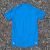 Runyon Womens Unisex Cyan Bright Blue Made In USA Running Shirt Performance Moisture Wicking Workout Shirt