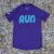 Women's Purple Blue Running Shirt Moisture Wicking American Made In USA