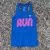 Runyon Women's Royal Blue Hot Pink RUN Fitness  Racerback Workout Tank American Made In USA