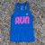 Runyon Women's Royal Blue Hot Pink RUN Fitness  Racerback Workout Tank American Made In USA