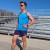 Runyon Men's Cyan Safety Blue Racerback Fitness Tank Top - Running, Workout, Gym Singlet - Made In The USA